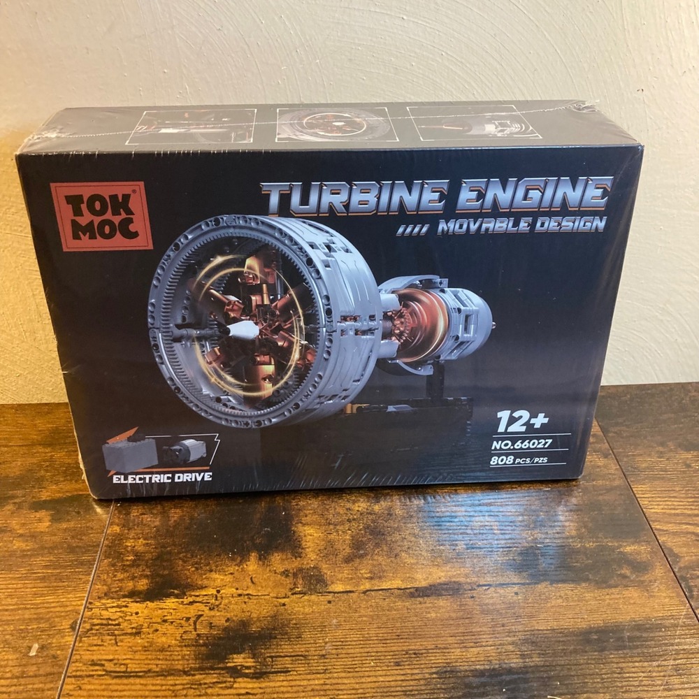 TOK MOC Turbine Engine Movable Design 808 Pcs Electric Drive Model Kit 66027
